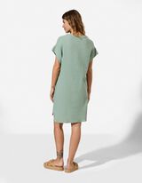 Kleid - Musselin - Petrol