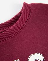 Pulover - Imprimeu sclipici - Rosu inchis