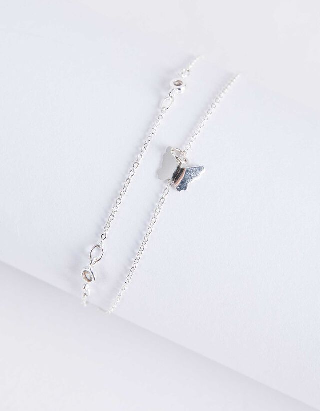 Voetenketting - Hanger - zilver
