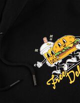 Hoodie - Afdrukken achteraan - zwart