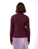 Pleten&yacute; sveter - Mockneck - Fialkov&aacute;