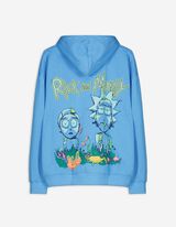 bluza z kapturem - Rick and Morty - niebieski