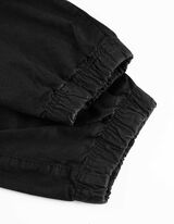 Cargo nadrág - Derekán húzózsinórral - fekete