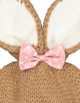 Berretto in maglia - Fiocco applicato - marrone chiaro