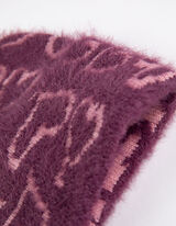 Pletena kapa - Preklop - lila