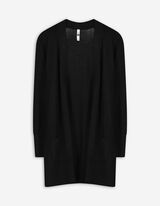 Cardigan long - Poches plaquées - Noir