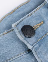 Denim short - Vaste pijpomslag - lichtblauw