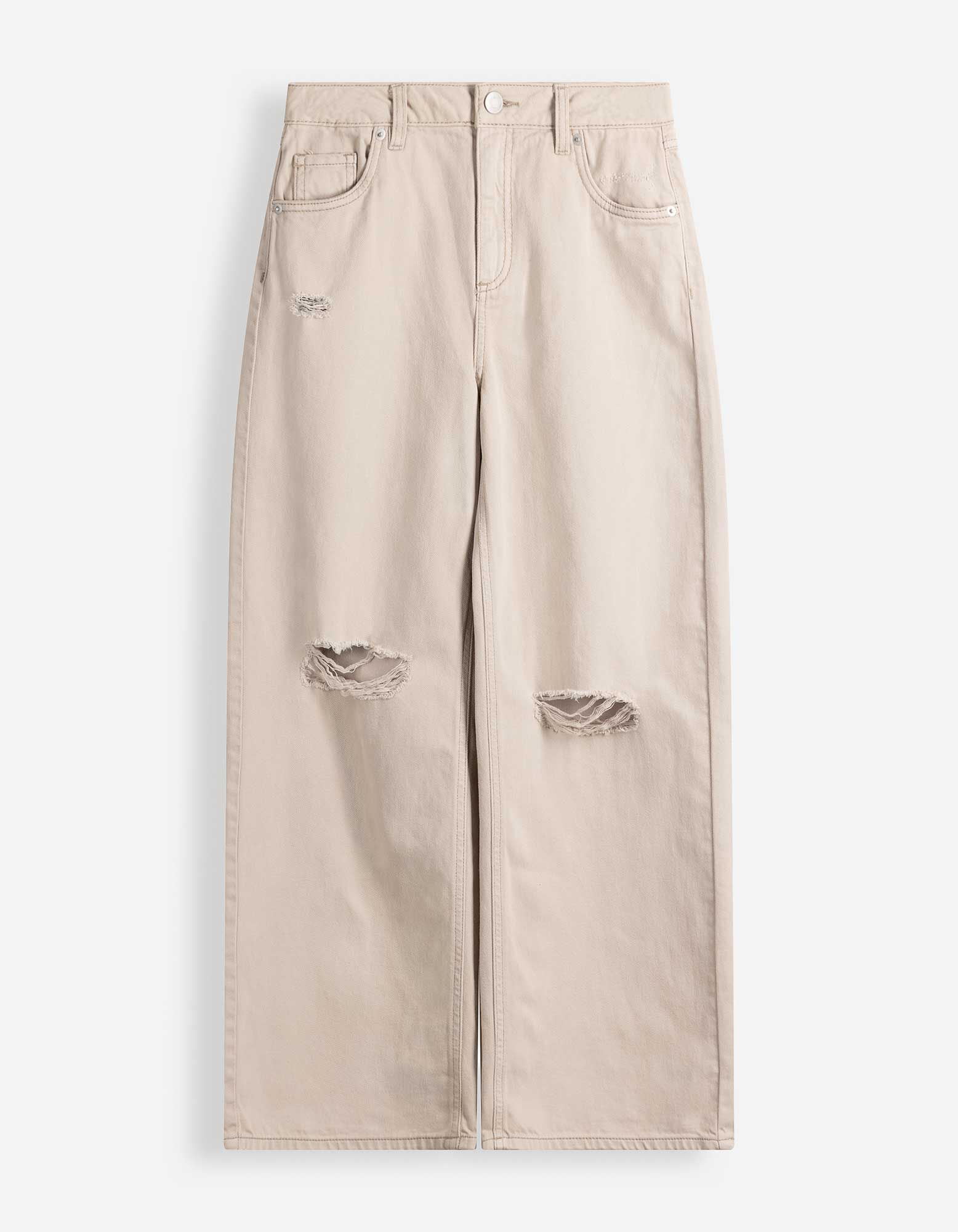 Hose - Used-Look - Beige