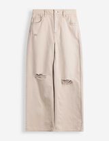 Hose - Used-Look - Beige