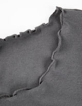 Tricou - Amestec de bumbac - Gri inchis