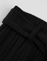 Fustă pantalon - Curea talie - Negru