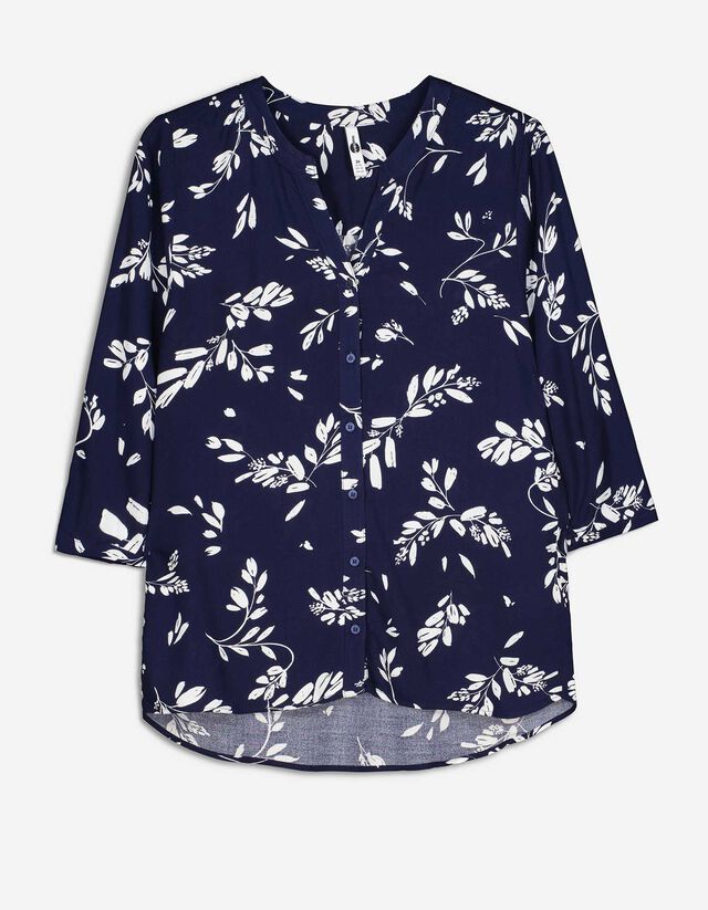 Blusa - LENZING™ ECOVERO™ - blu scuro