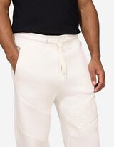 Jogpants - Kontraststreifen - wei&szlig;