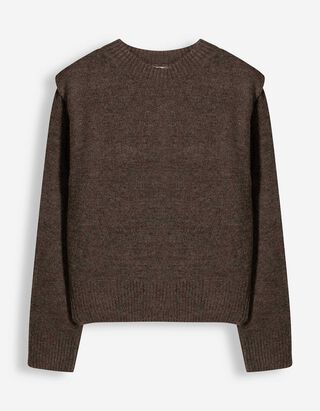 Trui - Oversized schouders - Donkerbruin