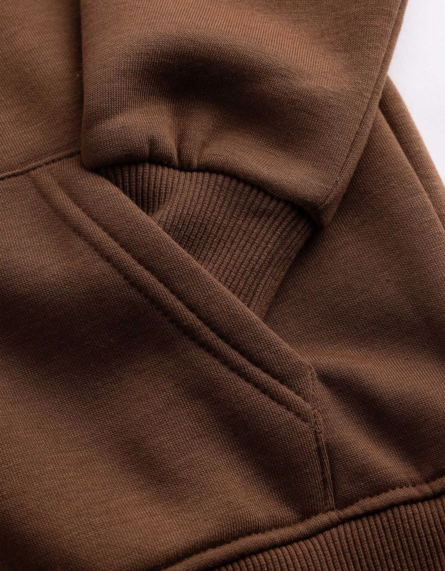 Sweatjacke - Oversized Fit - Braun