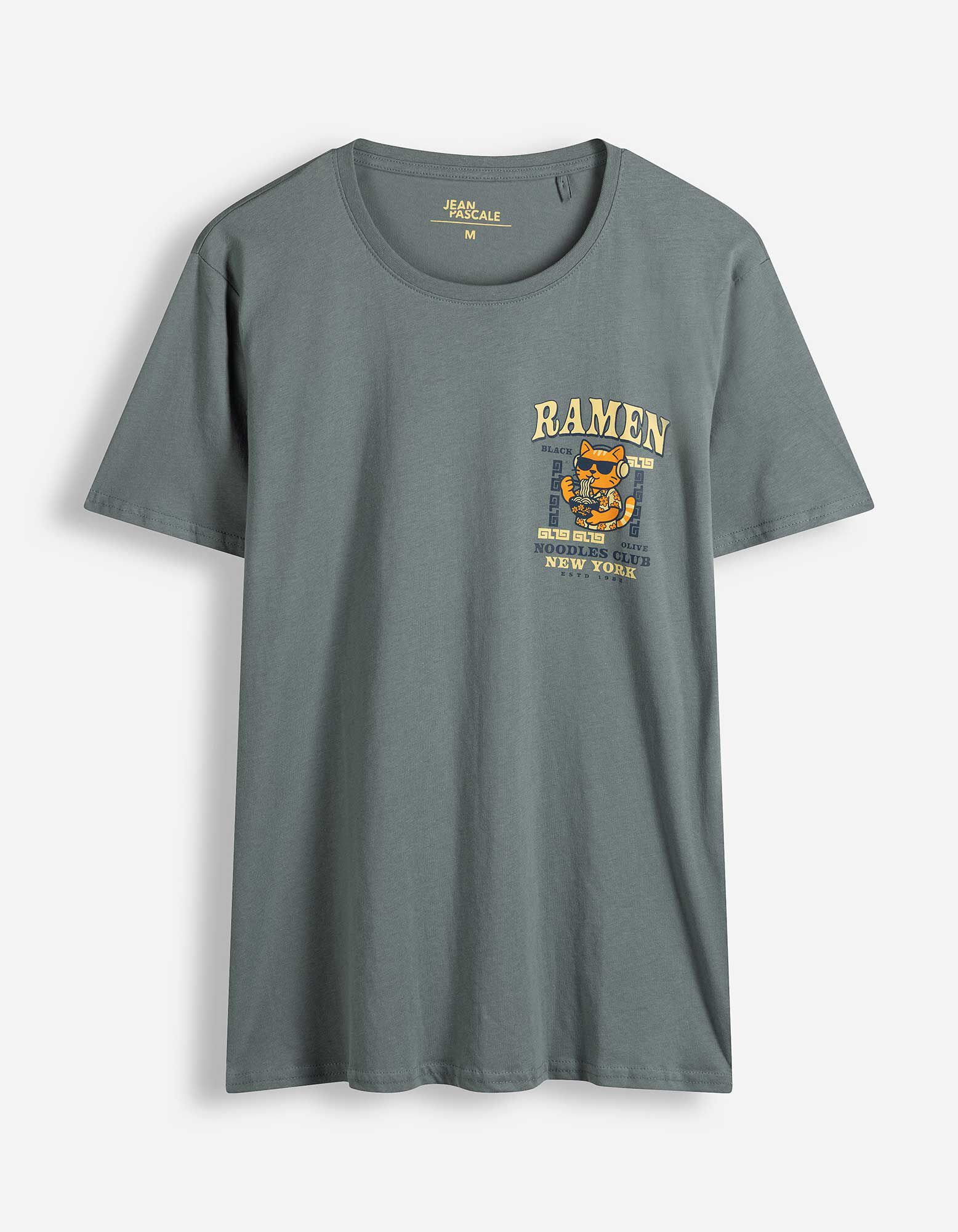 T-Shirt - Print - Petrol