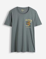 T-Shirt - Print - Petrol