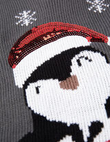 Maglione - Inserto di paillettes - grigio scuro