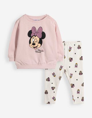 Set aus Pullover und Leggings - gemustert - Rosa