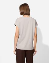 Tričko - Výšivka - béžová