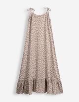 Kleid - Allover-Print - beige