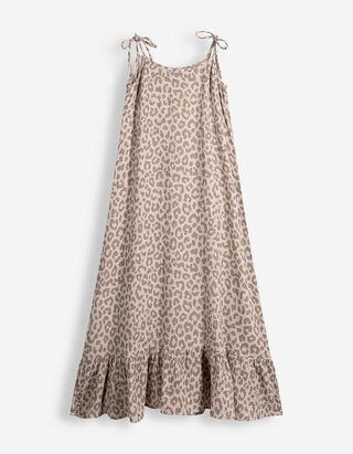 Kleid - Allover-Print - beige