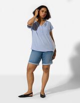 Bluse - Viskose - Hellblau