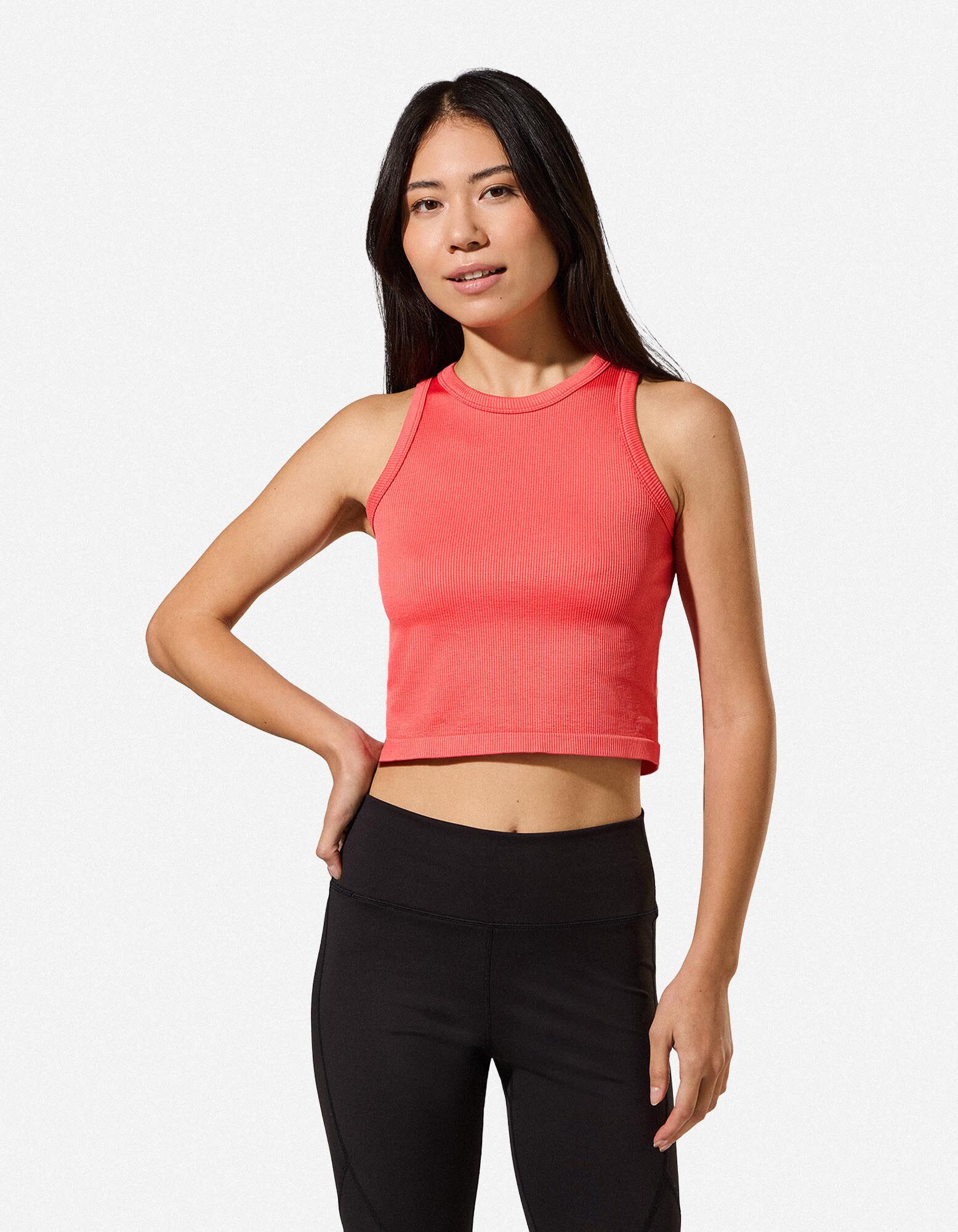 Cropped Top - Nahtlos - Rot