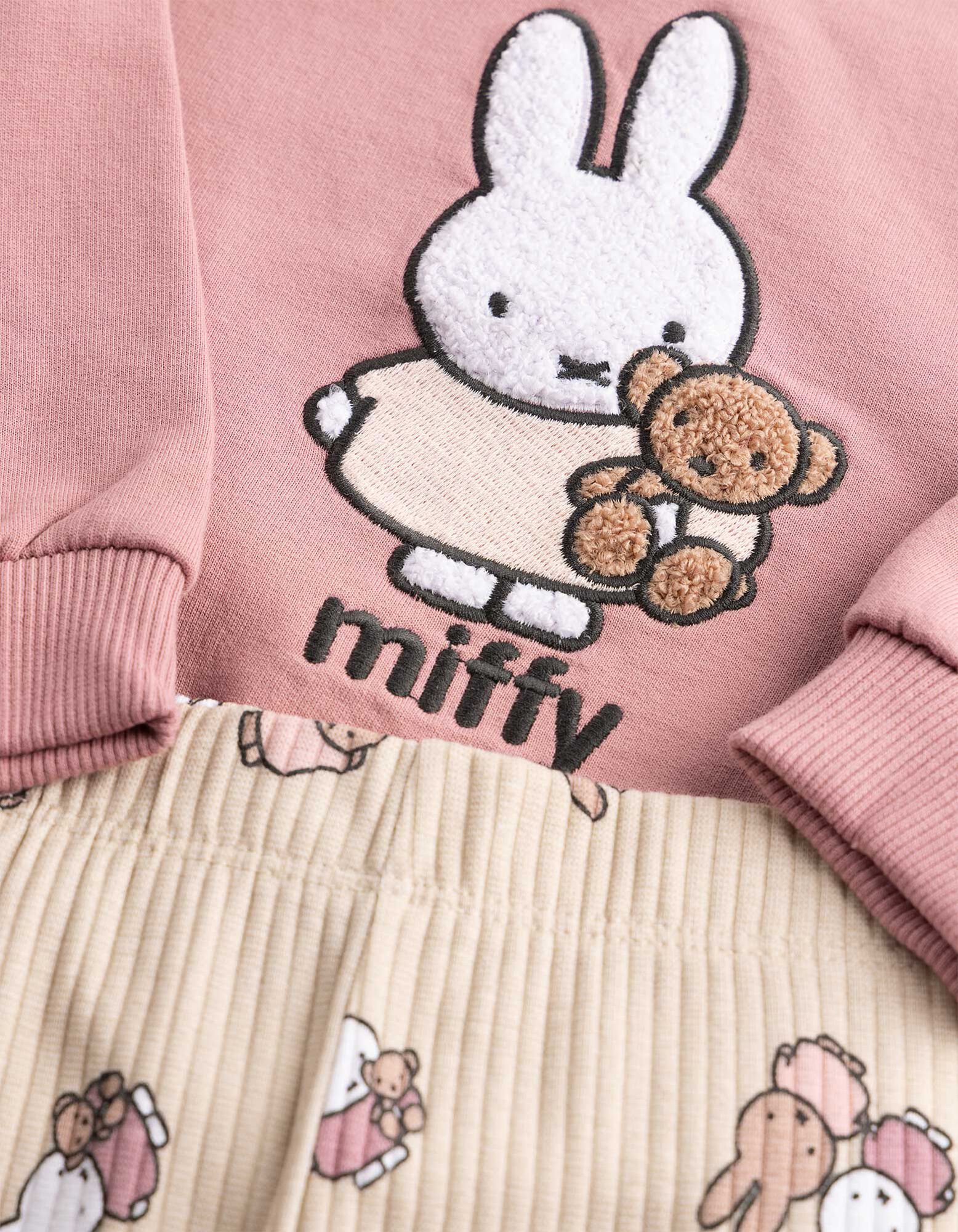 Souprava mikina a leg&iacute;ny - Miffy - Růžov&aacute;