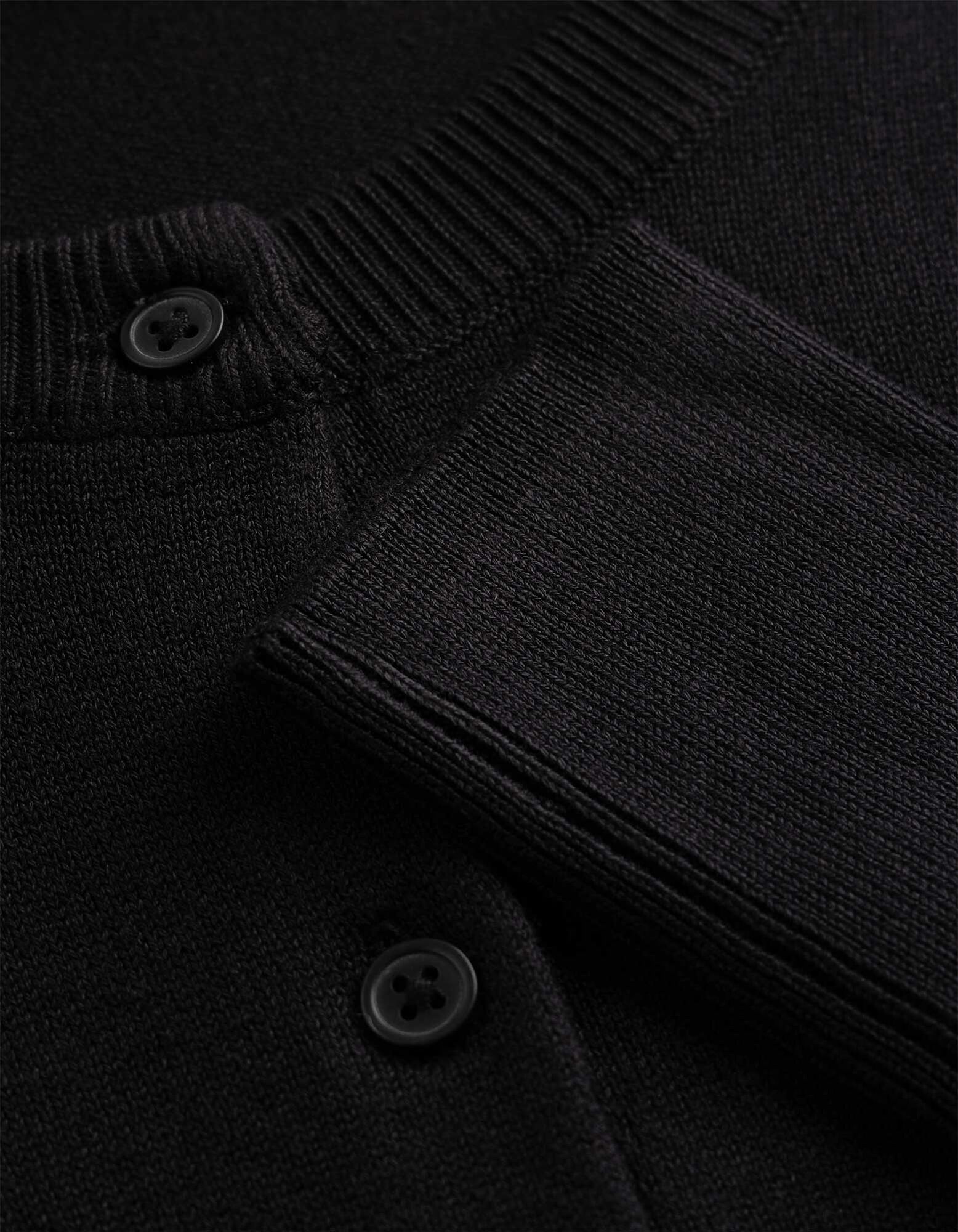 Strickjacke - Feinstrick - Schwarz