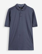 Polo - Unicolore - Bleu fonc&eacute;