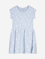 Kleid - Allover-Muster - hellblau