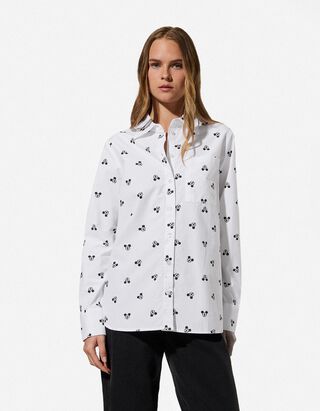Bluse - Mickey Mouse - wei&szlig;