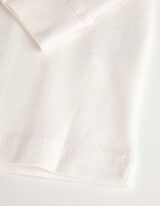 koszulka z długim rękawem - naszywka z logo - bialy