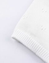 Cardigan - Tricot fin - Alb