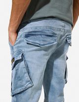 Short cargo - Coton - Bleu clair