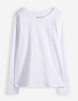 T-shirt &agrave; manches longues - Basique - blanc