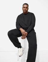 Joggingové kalhoty - Jednobarevné - cerná