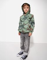 rozpinana bluza - nadruk na całej powierzchni - zielony