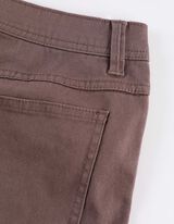 Bermuda hlače  - Pri&scaron;iti žepi - rjava