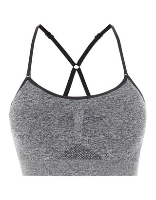 Damen Sport Bustier mit gekreuzten Zierb&auml;ndern