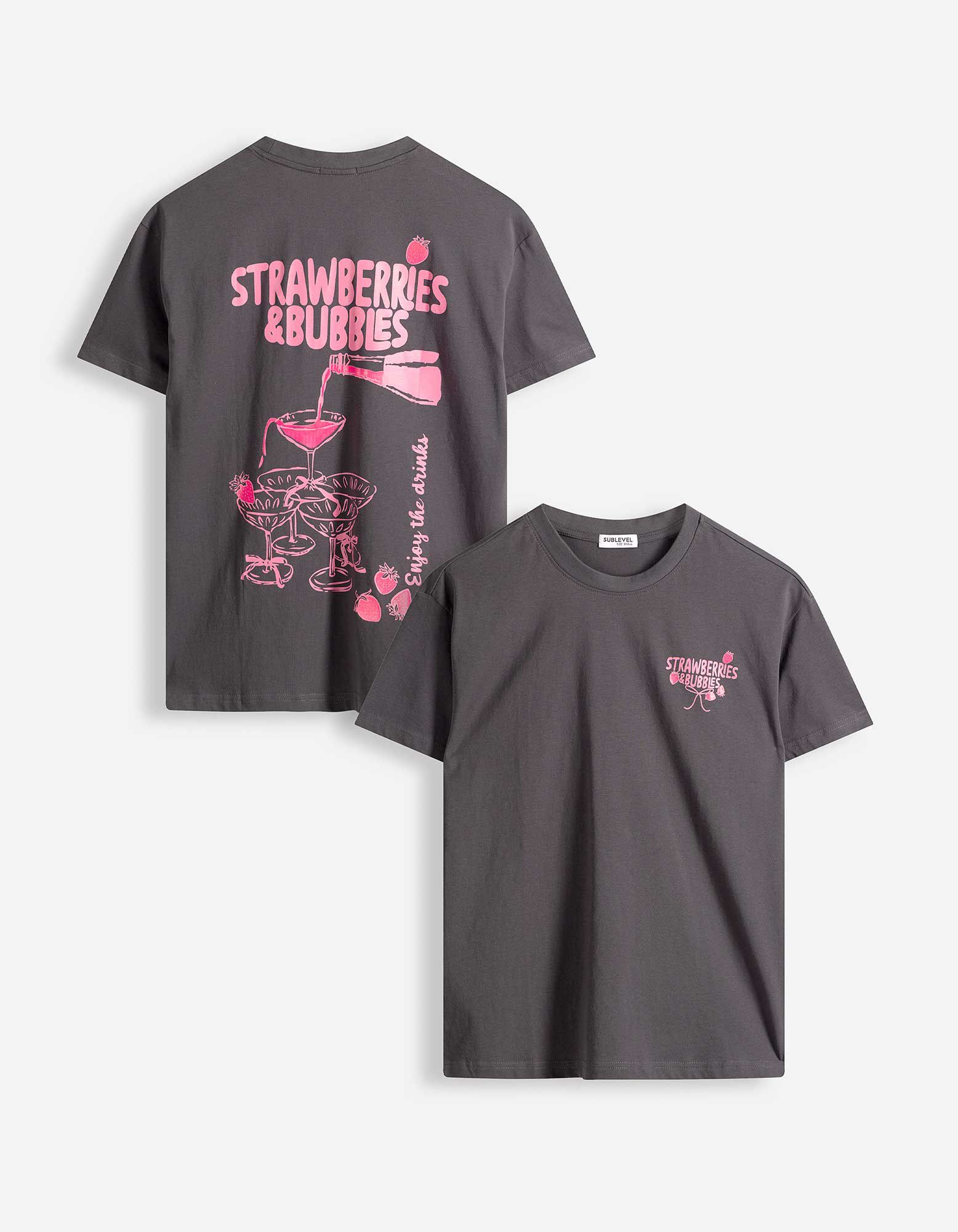 T-Shirt - R&uuml;ckenprint - dunkelgrau