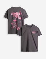 T-Shirt - R&uuml;ckenprint - dunkelgrau