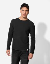 Pullover - Rundhals-Ausschnitt - dunkelgrau