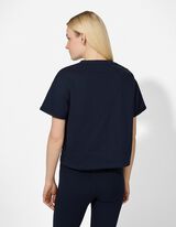 T-Shirt - Baumwoll-Mix - dunkelblau