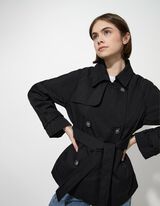 Trenč-mantil - crno