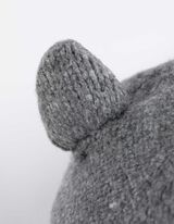 Berretto in maglia - Ricami - grigio chiaro