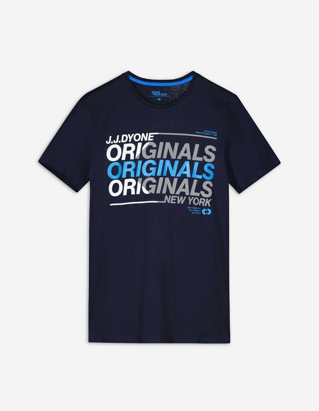 T-shirt - Print - donkerblauw