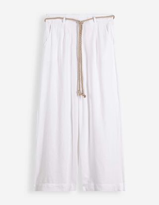 Culotte - Leinen-Optik - wei&szlig;