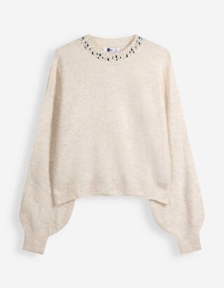 Pullover - Applikation - Off-White